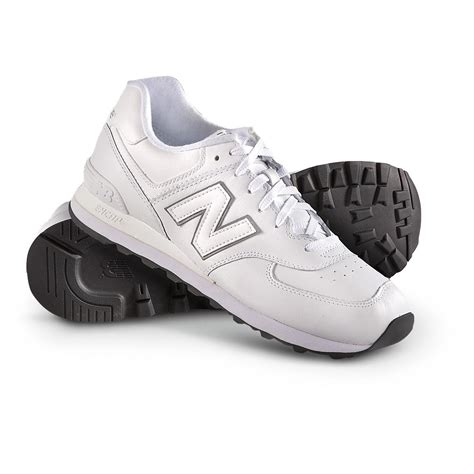new balance 574 men's shoes white